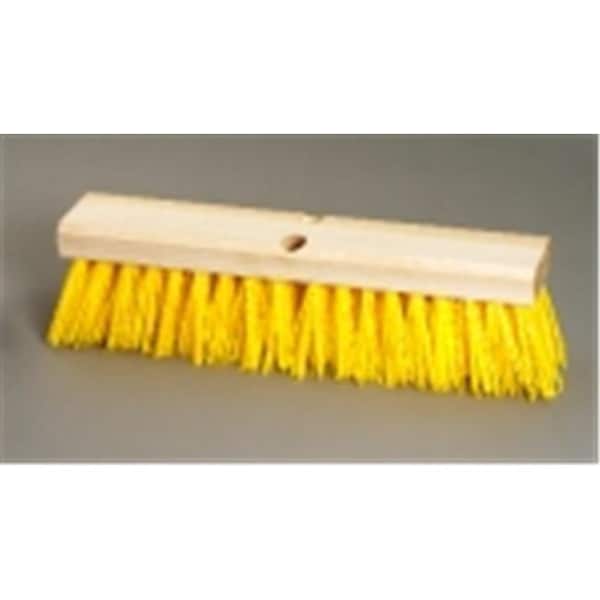 Gordon Brush Milwaukee Dustless Brush 338160 16 In. Street Broom; Stiff Yellow Polypropylene; Case Of 12 338160 - main